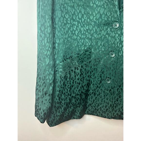 NWT L SPACE Green Leopard Bennytt Blazer and Harlow Pants. Size 2 - Picture 6 of 12